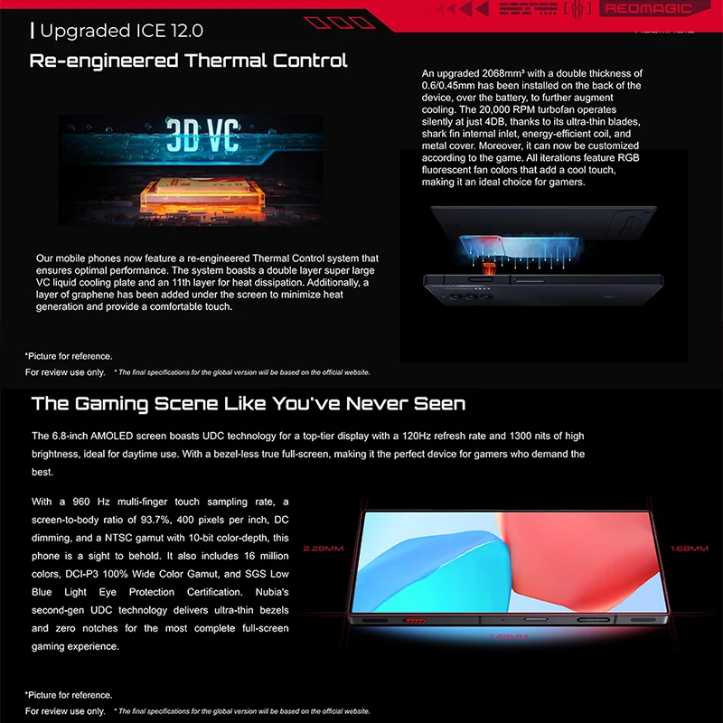 Глобальная версия Redmagic 8s Pro 5G 6 8 дюйма 120 Гц AMOLED Последняя Snapdragon Gen 2 Octa Core 65 Вт