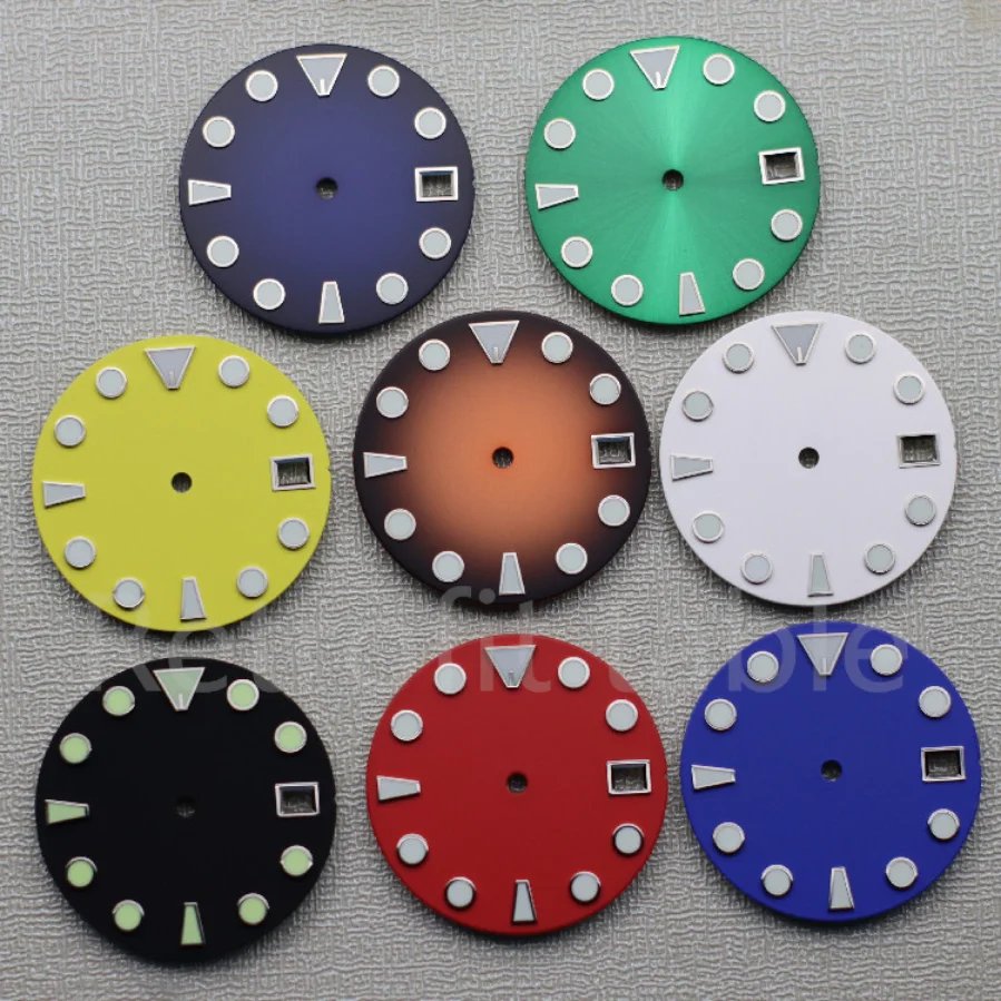 

NH35 Dial Mechanical Watch Modification Parts C3 Green Luminous for Nh35/36 Automatic Movement Date