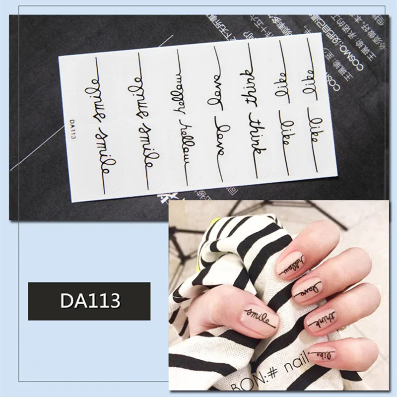 Наклейки для ногтей женские виниловые полные маникюра 1 лист