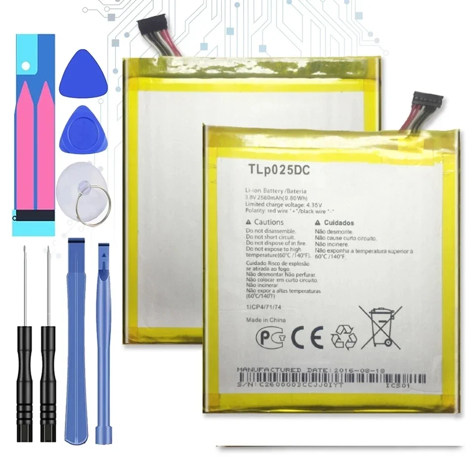 TLP025DC Tlp025d2 Аккумулятор для Alcatel Pixi 4 6 0 OT 9001A 9001X 9001D 8050D OT-8050 Литий-полимерные