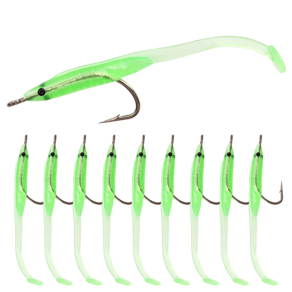 

10 PCS Floating Fishing Lures Saltwater Lures Silicone Fishing Lures Luminous Squid Lure Bait Tackle Kit