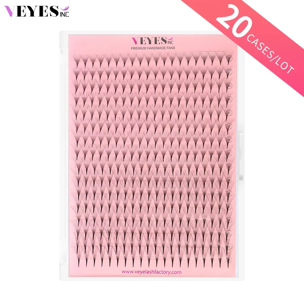 

NEW2023 20 Cases/Lot Premade Fans Lashes Eyelash Extensions Veyelash 320 Fans Slim Thin Pointy Base Russian Volume Fans Lash