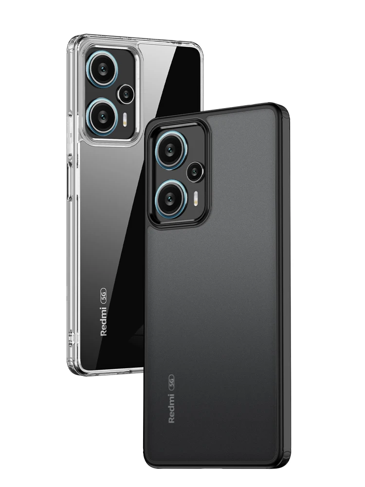 Прозрачная акриловая задняя крышка для Redmi Note 12 Turbo чехол, матовая задняя крышка из поликарбоната с защитой от падения и отпечатков пальцев для POCO F5