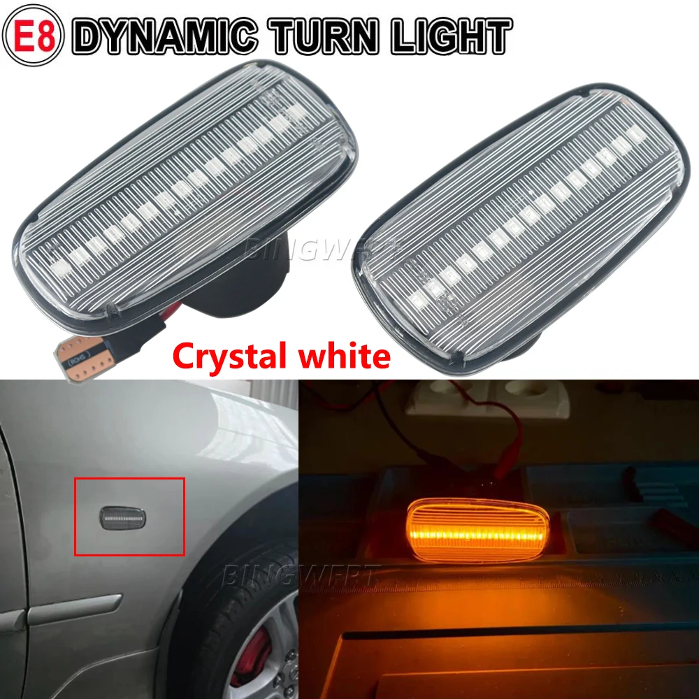 

Динамические светодиодные указатели поворота, боковые габаритные фонари для Toyota Prius Kluger Wish Land Cruiser 200 Prado 120 RAV4 Altezza Lexus IS300