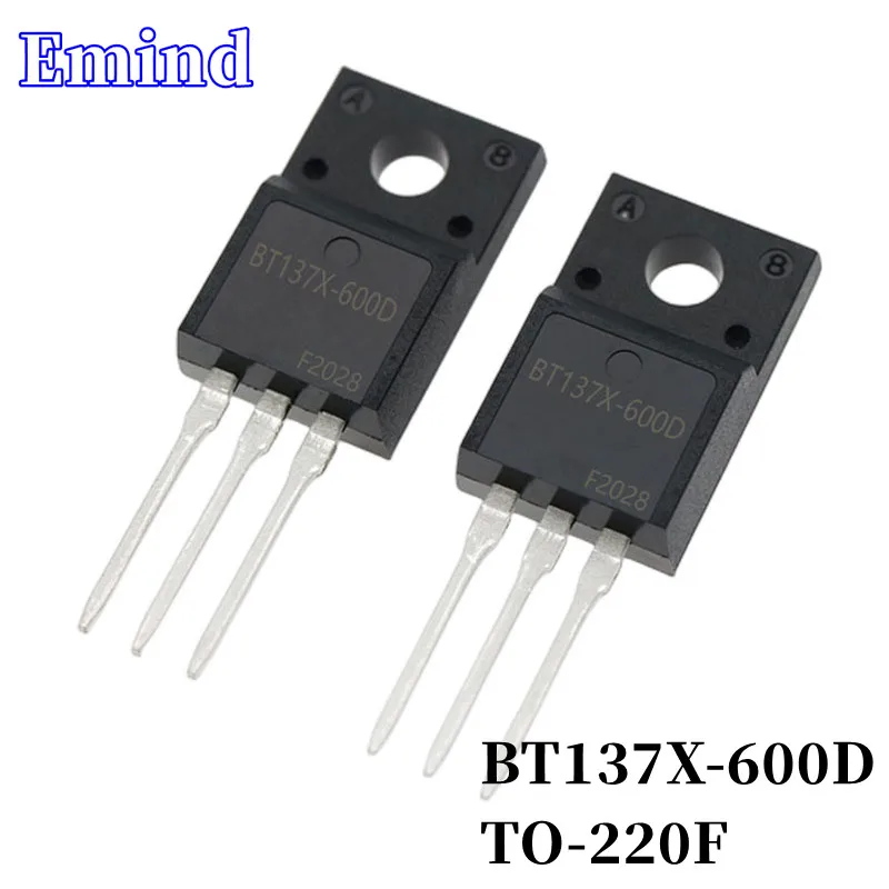20/50/100/200/500 шт. BT137X-600D Triac 8A/600V TO-220F DIP Тиристор с большим чипом, посылка