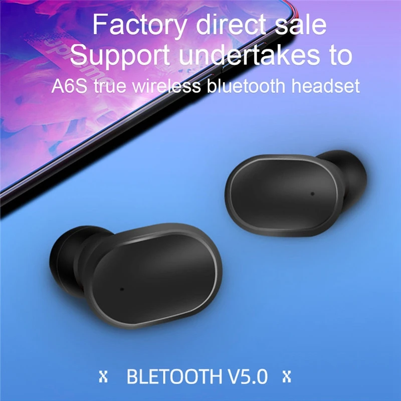 

A6S mobile phone binaural wireless bluetooth headset mini ultra-small in-ear sports running headset