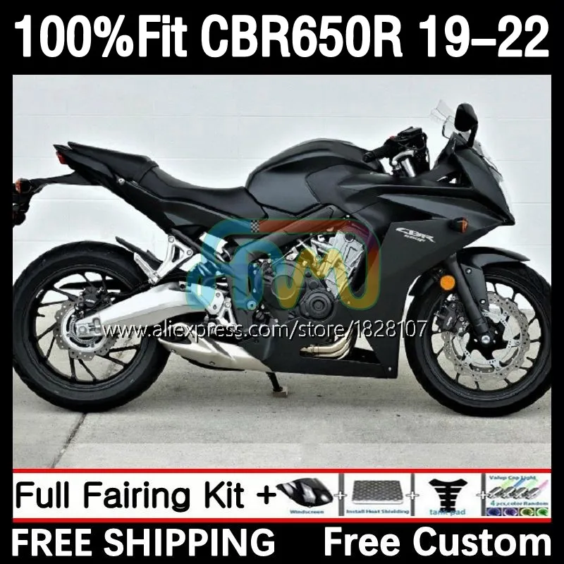 

Инжекционный обтекатель для корпуса HONDA CBR 650 650F CBR650 F R CC 14No.19 CBR650F 19 20 21 22 CBR650R матовый черный 2019 2020 2021 2022