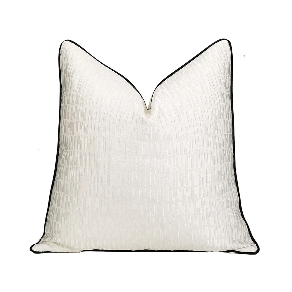 Квадратные наволочки 45x45 см белые полиэстровые жаккардовые