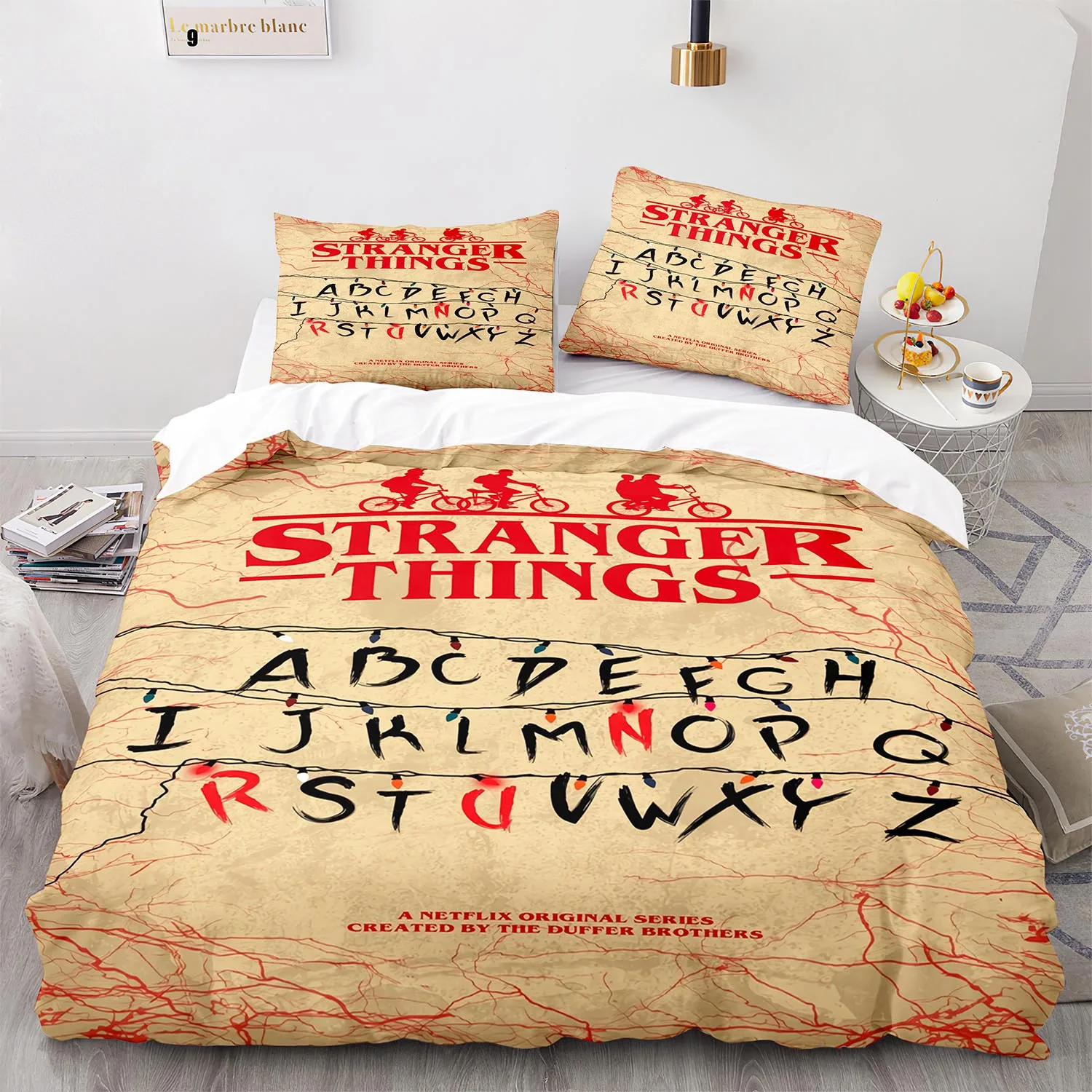 

Stranger Things Bedding Set Single Twin Full Queen King Size Stranger Things Bed Set Aldult Kid Bedroom Duvetcover Sets 007