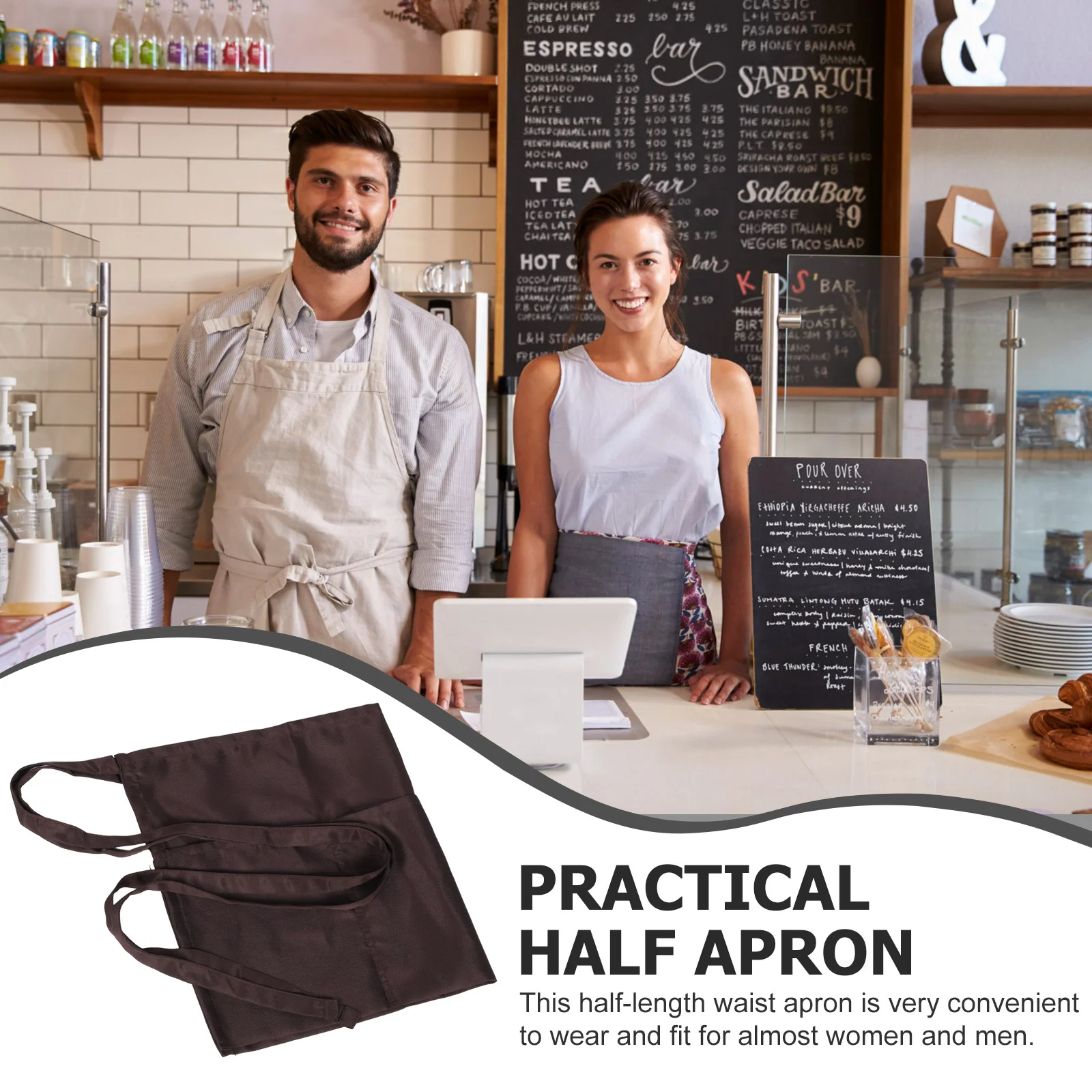 Фартук официантки регулируемый для мужчин универсальные фартуки шеф-повара на