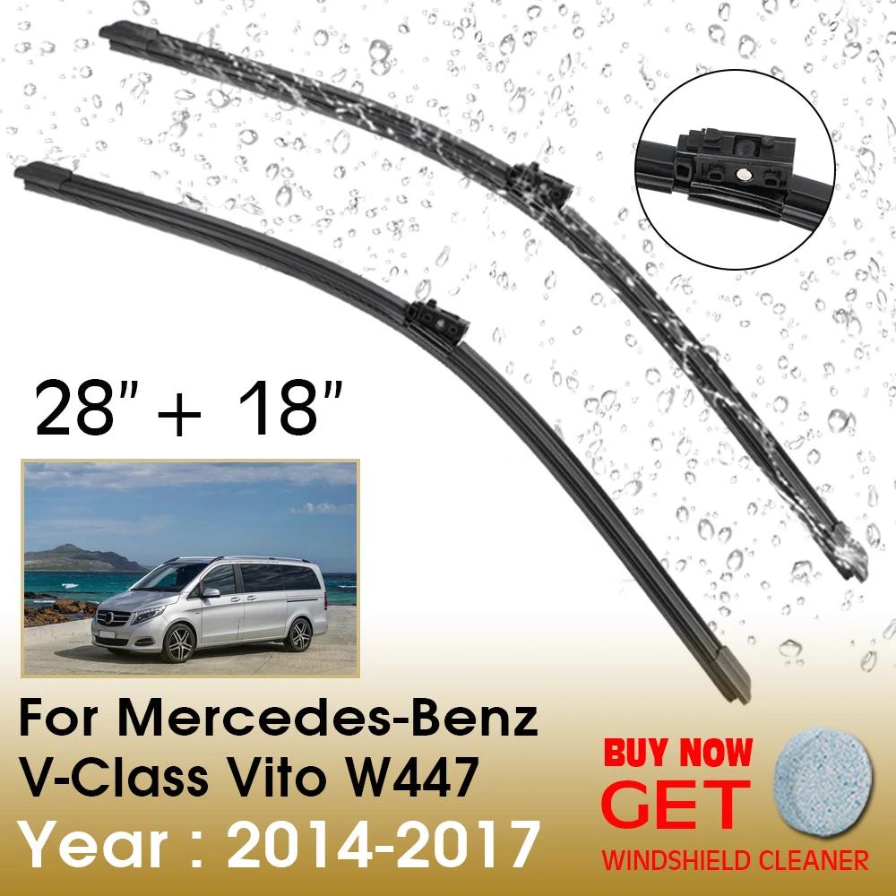 

Car For Mercedes-Benz V-Class Vito W447 28"+18" 2014-2017 Front Window Washer Windscreen Windshield Wipers Blades Accessories