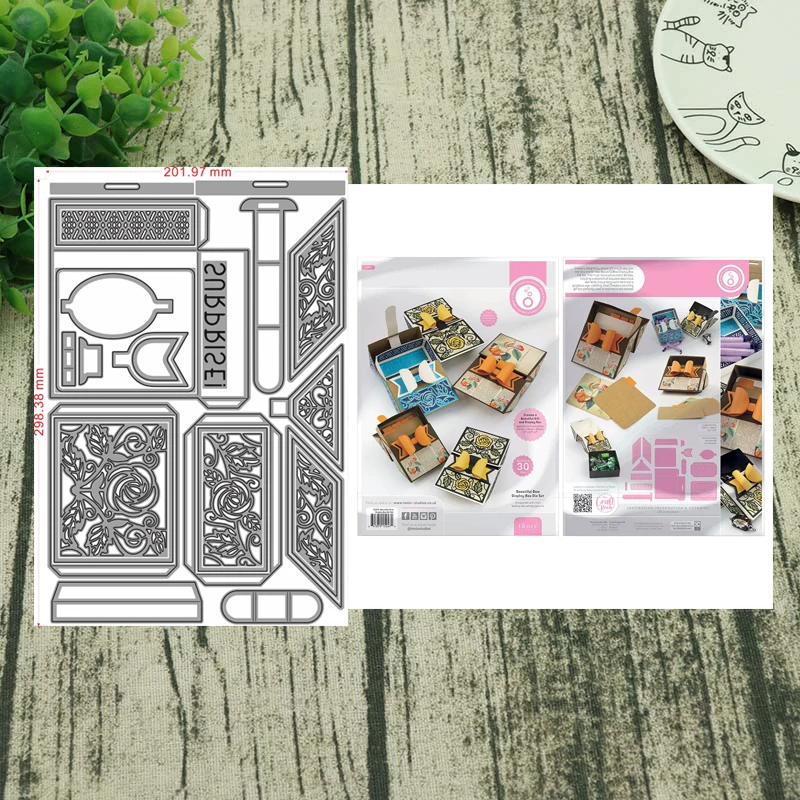 

Металлические Вырубные штампы Addycraft, красивый бант, витринный ящик, набор для рукоделия, скрапбукинг, высечка, бумажные карты, тиснение, вырезание