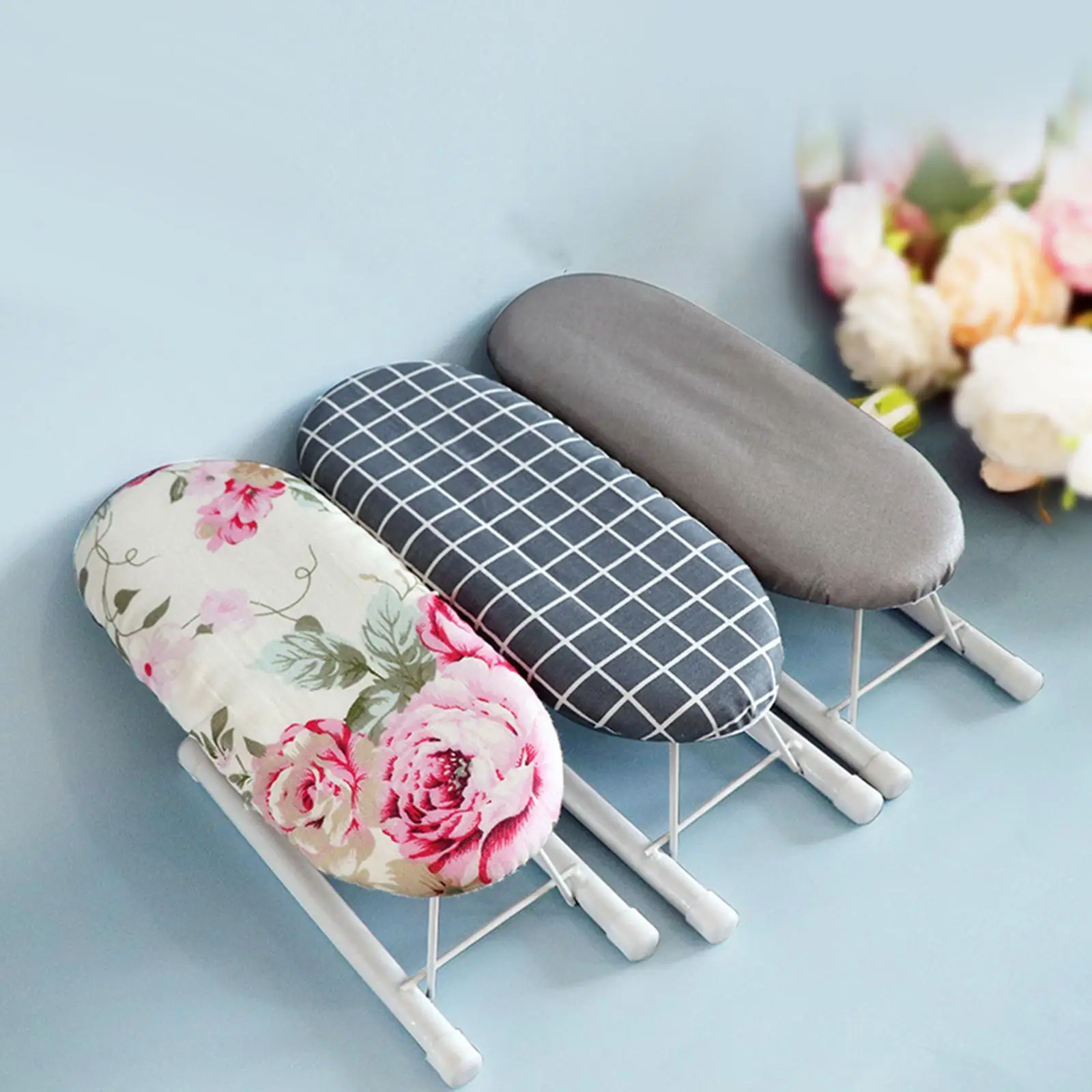 

Small Folding Ironing Board Ironing Cuffs Neckline for Home Blue