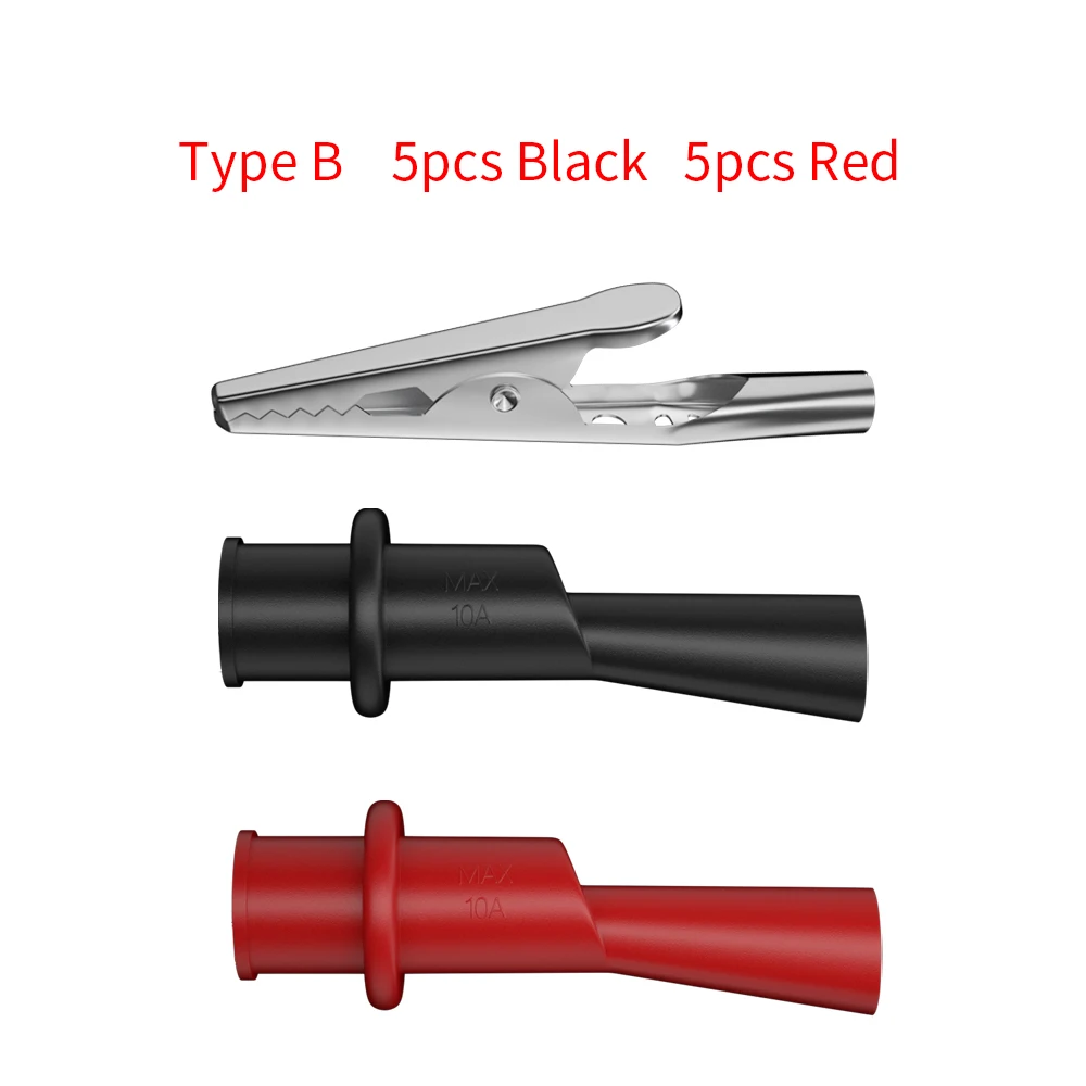 JZDZ 10 шт. изоляционные зажимы типа крокодил с 2 мм разъемом металлический зажим типа крокодил тестовые зажимы для мультиметра тестер зонд J.60009