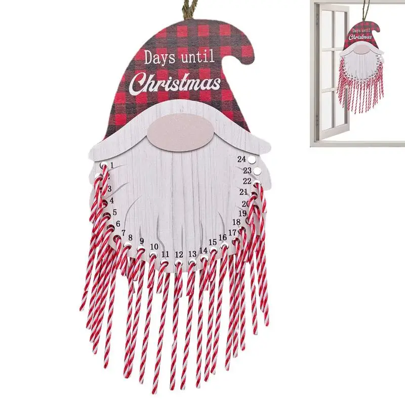 

Candy Cane Countdown Board Interactive Hangable AdventCalendar Universal 24pcs Countdown Calendar AntiFade ChristmasDecor Supply
