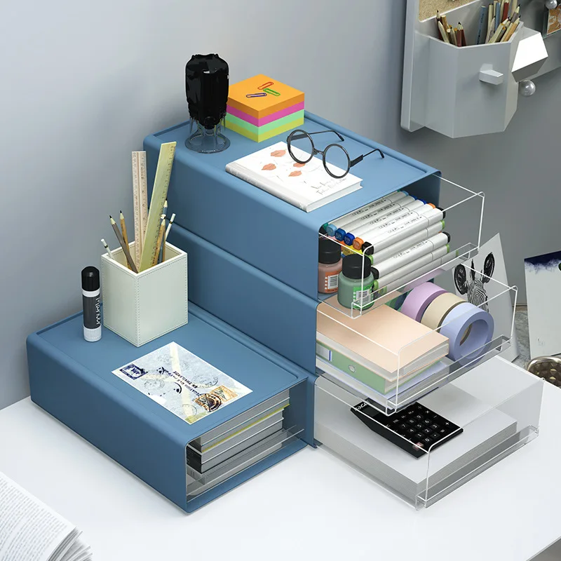 Drawer Storage Case office Desktop Organizers Storage Box Stackable Multilayer Stationery Pencil Box Jewelry Makeup Organize