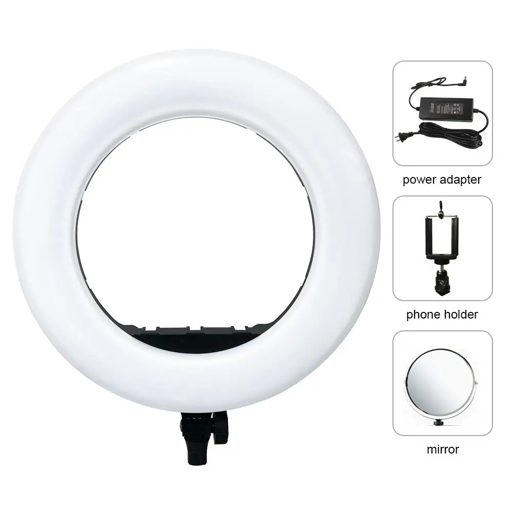 

Yidoblo AX-480SII 18'' 45cm Dimmable LED Ring Light Lamp 48W 240 Pcs LEDS For Makeup Camera Phone Photography Video Lighting