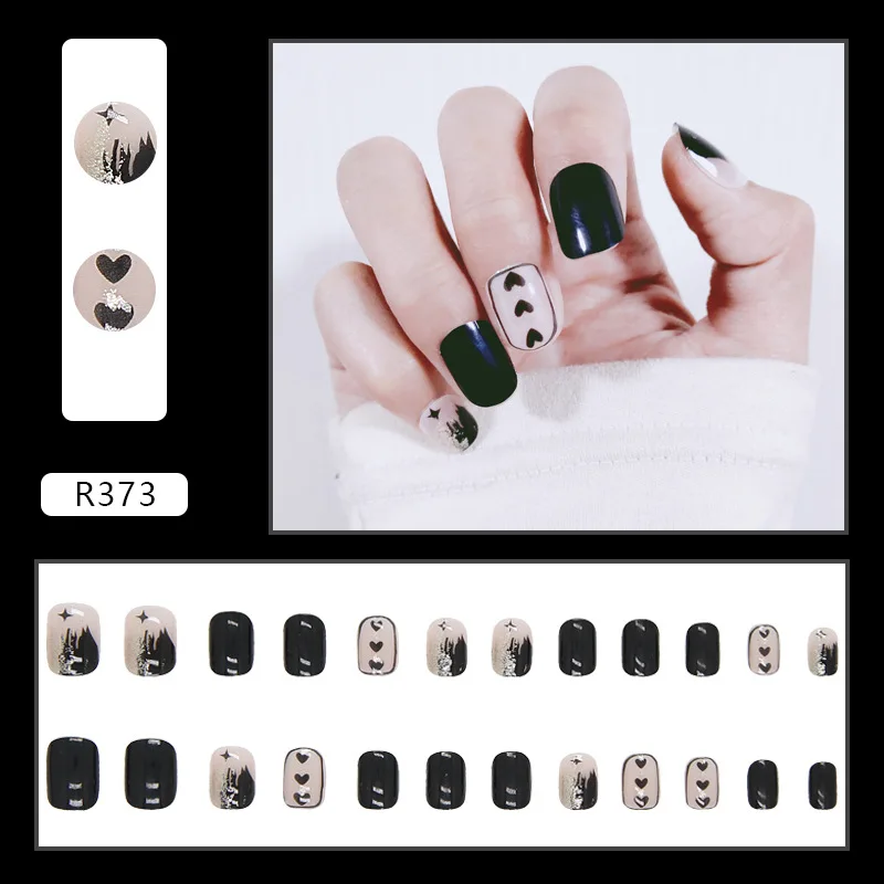 

24 шт., накладные ногти со съемным клеем