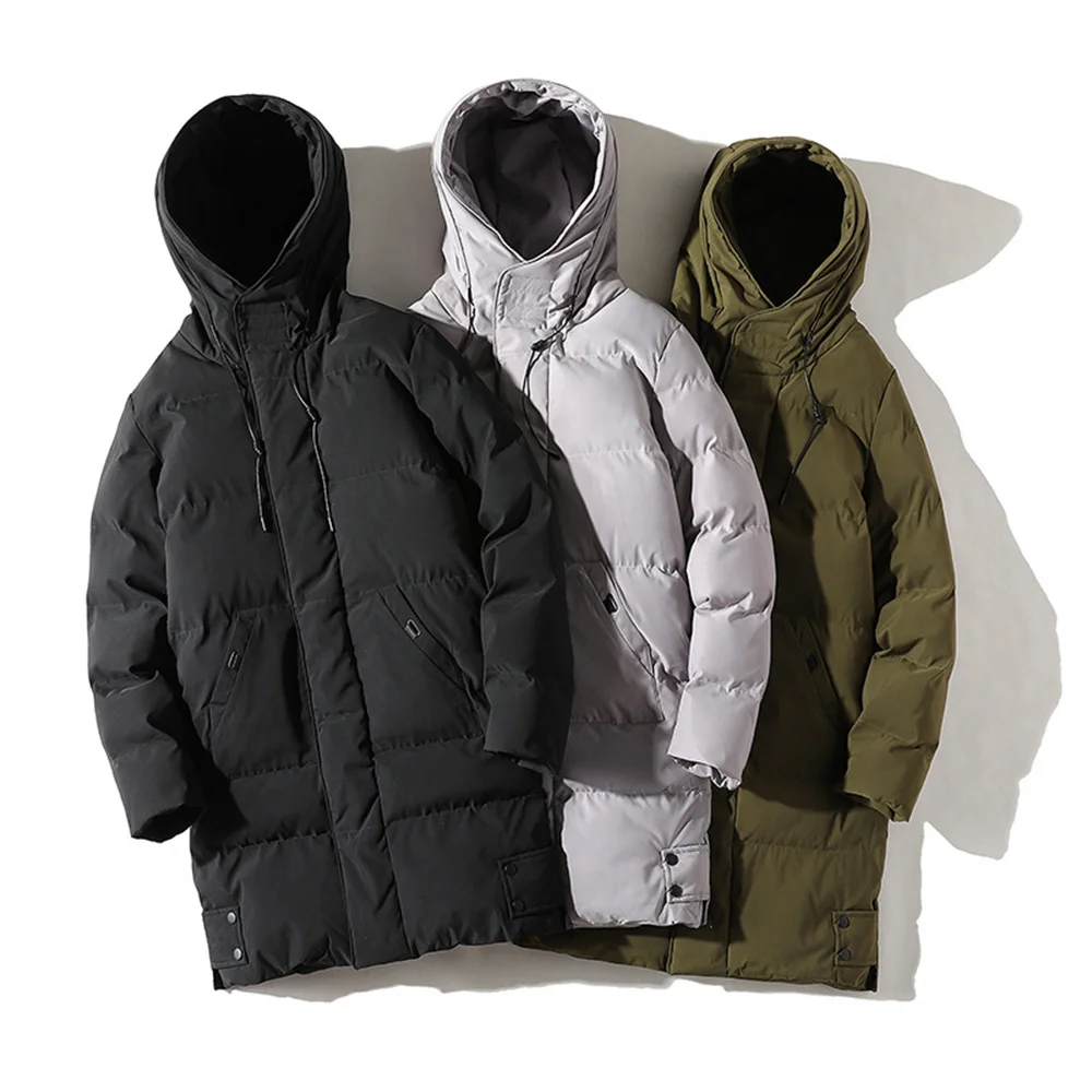 

Men's Long Coat Large Size 7XL 8XL Winter Cotton Padded Jacket Oversize Husband Hood Parka Outerwear Thick Warm Windbreaker Male