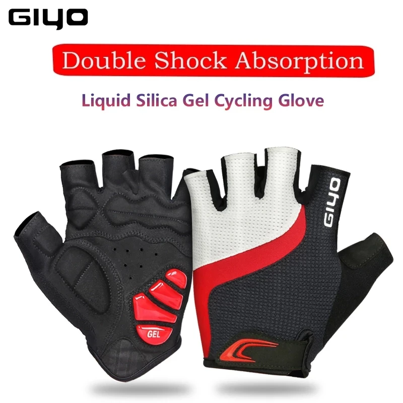 

Перчатки для велоспорта GIYO, гелевые противоударные дышащие износостойкие митенки с открытыми пальцами для горных и дорожных велосипедов, для мужчин и женщин