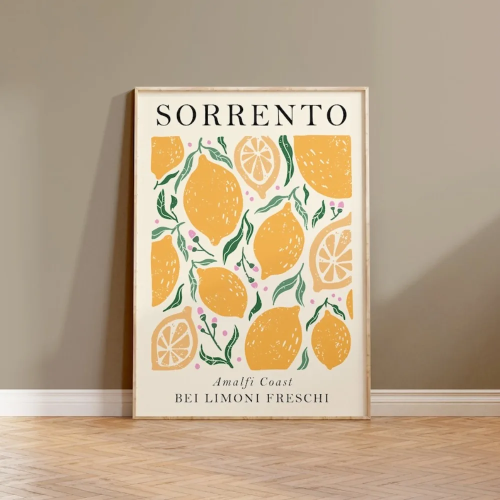 

Сорренто Лимон Амальфи Современное Искусство Без Рамы Настенный Принт Для Кухни Домашний Декор Идеи Подарков Вертикальный Пря...