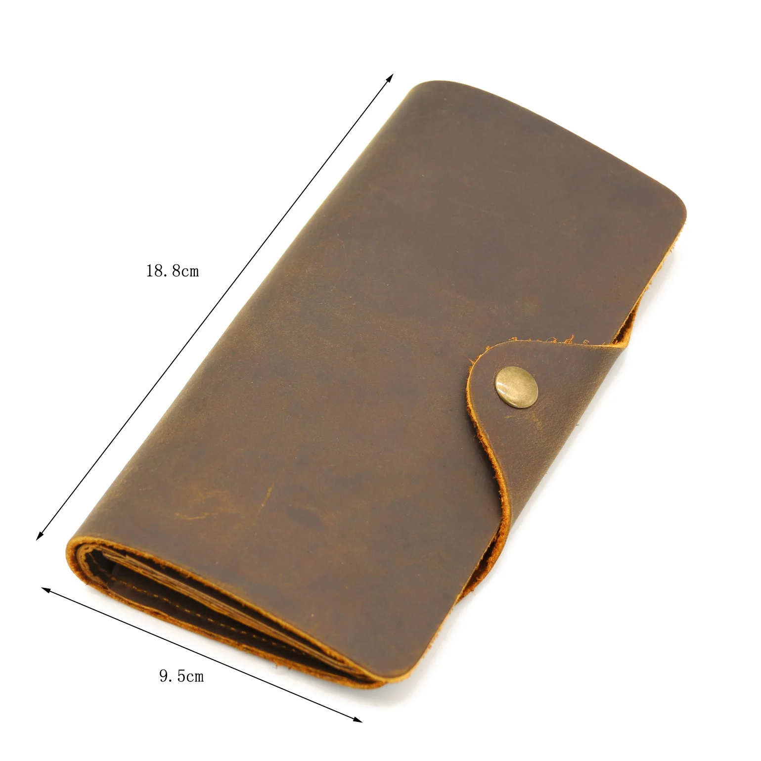 Vintage Men's Long Wallet Man Genuine Leather Purse Clutch Wallets First Layer Real Leather Multi-Card Retro Card Holder Wallets