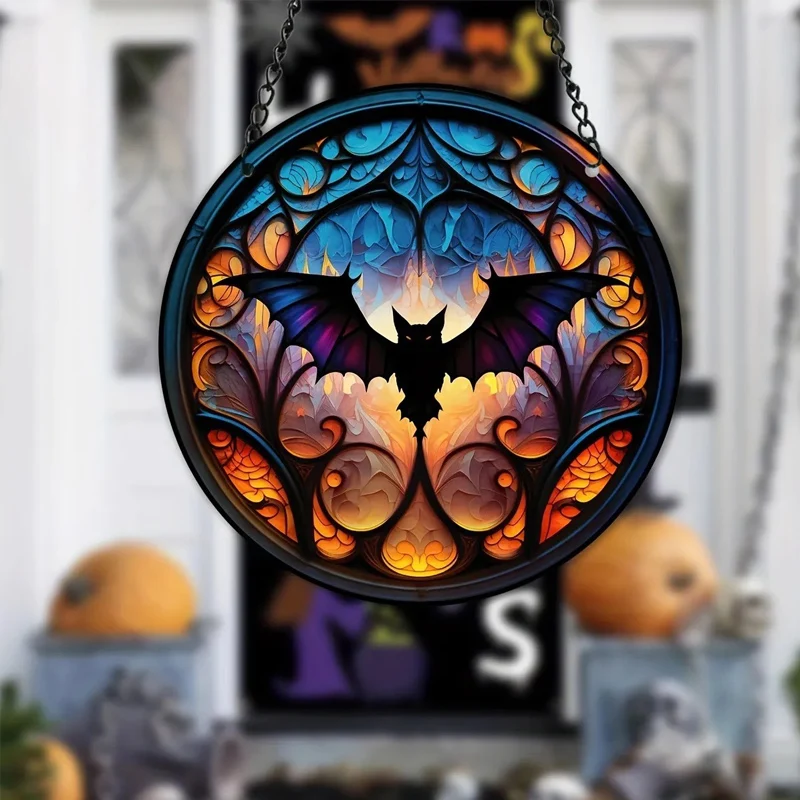 

Знак венок летучая мышь подвесное украшение акриловая подвеска Хэллоуин внутреннее украшение праздничное уличное украшение реквизит