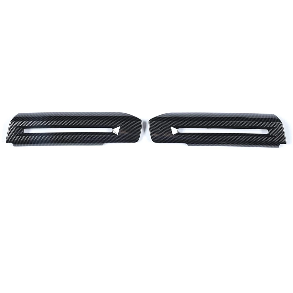 

Аксессуары для украшения наклеек накладка на внутреннюю дверную ручку Trim для 2015-2021, Черный ABS углеродное волокно