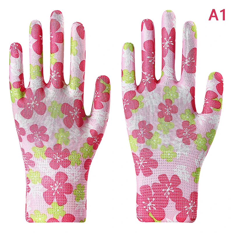 

Женские садовые перчатки JETTING розовые из нейлона 2 пары