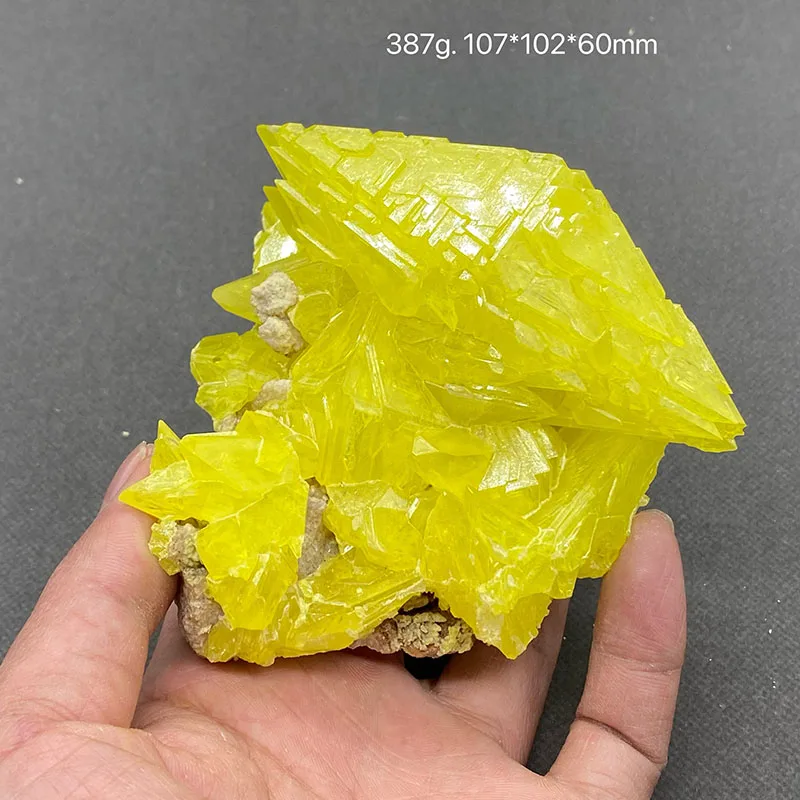 100% натуральный бирманский желтый серная руда образцы грубого хрустального