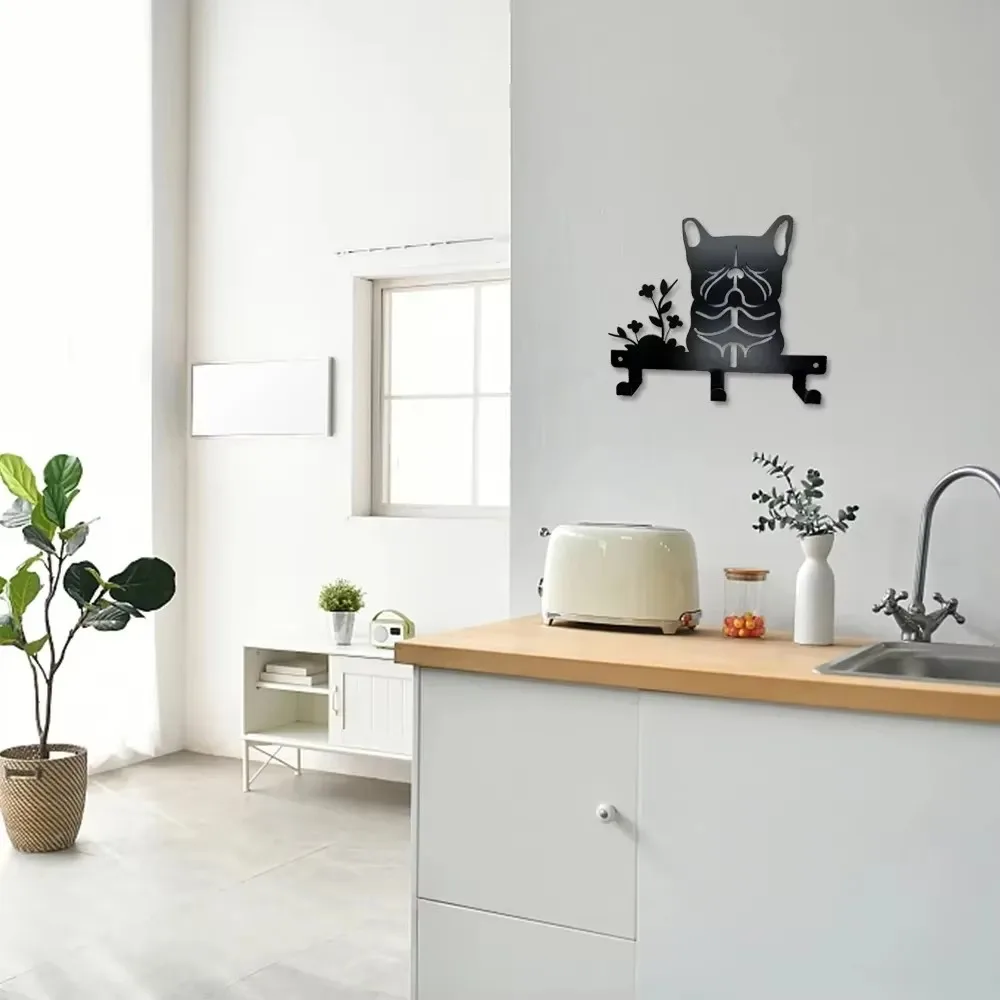 Металлическая настенная стойка Bulldog-3 крючка стильный органайзер для полотенец и