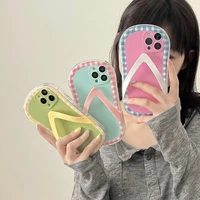 creative checkered flip flops phone case cover for iphone 11 12 13 pro x xr xs max shockproof case for iphone 13 cases