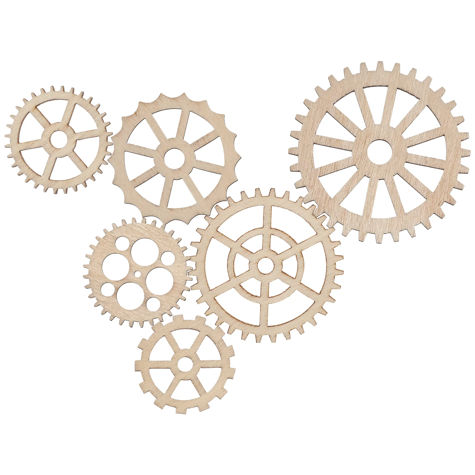 

Wooden Gear Crafts Gears Wood Cutouts Wheels Buttons Diy Steampunk Unfinished Slices Crafting Mini Decorations Craft Assorted