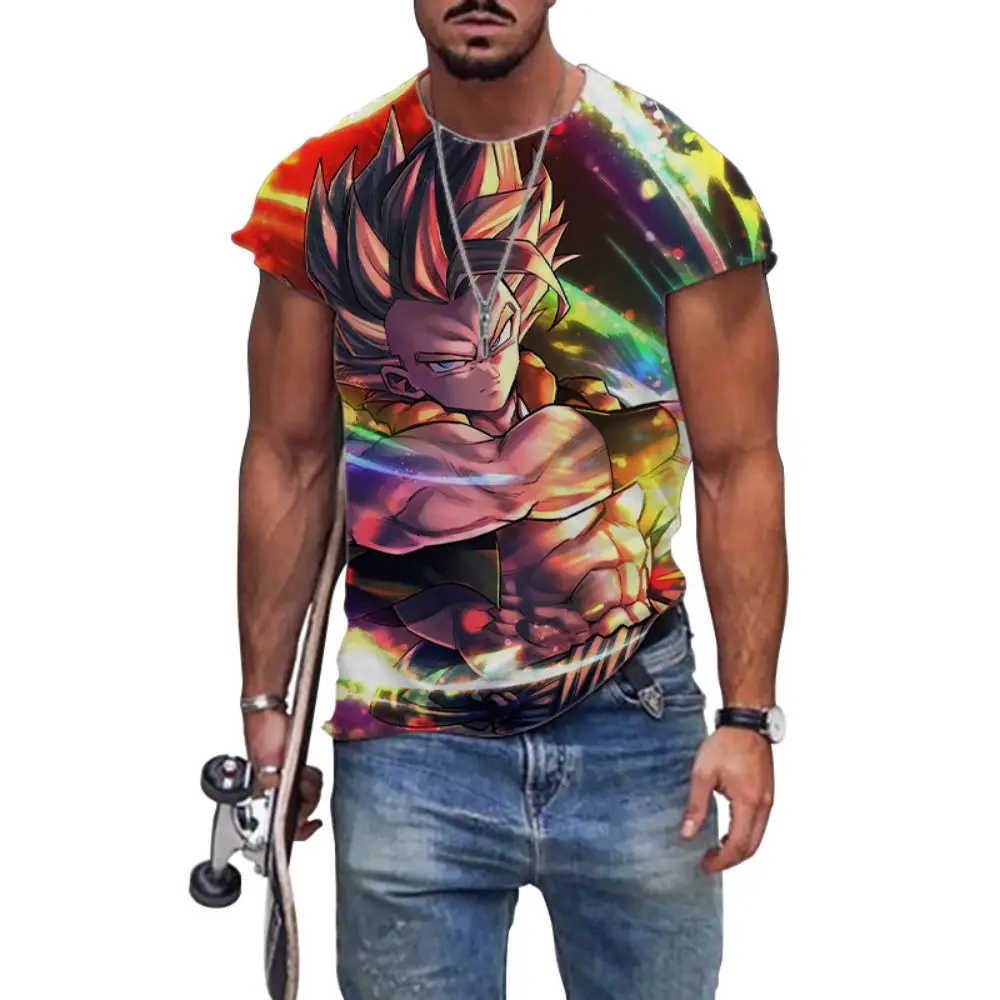 

Couple Tops Essentials Leisure Anime Clothes Oversized 6XL Tshirt Super Saiyan Dragon Ball Z Hip Hop Men Goku Men's Clothing