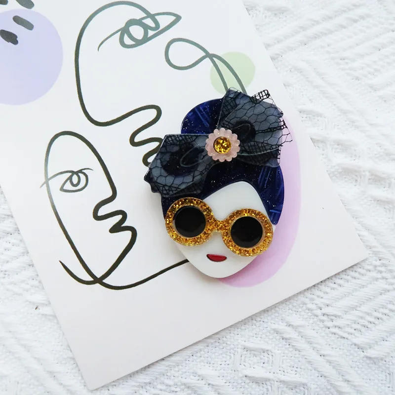 Элегантная темпераментная брошь YAOLOGE с бантом для очков и девушек мультяшный