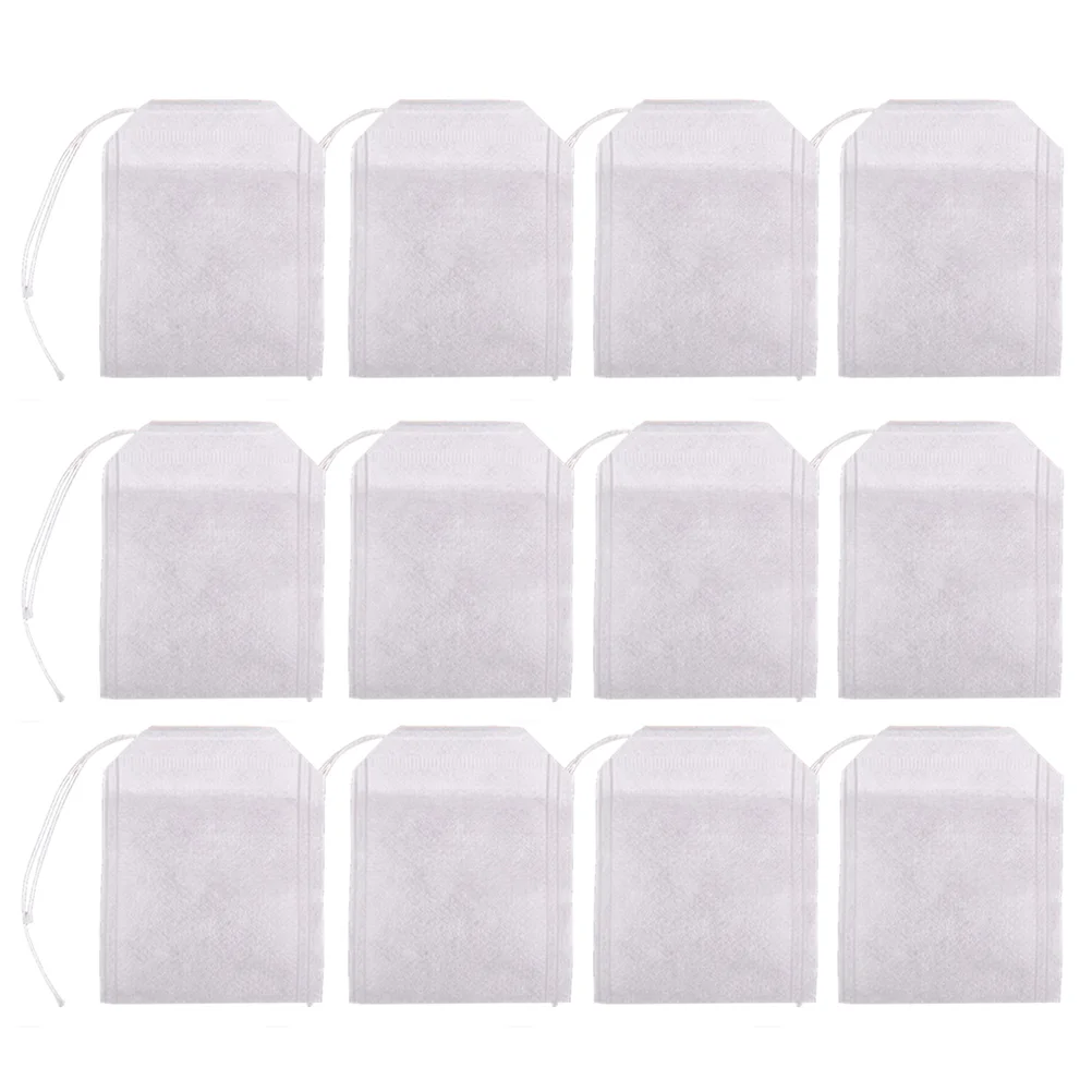 

Фильтр для чая на шнурке, одноразовый пустой ситечко для заварки, ситечко для кофейных листьев, фильтры, неотбеленная сетка, хлопчатобумажн...