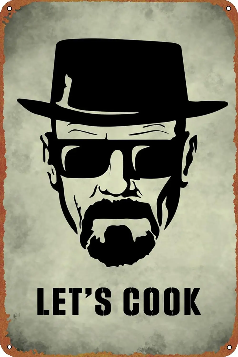 Плакат Hesenberg Lets Cook Tn Sgn Cfe br Home Wll Decoon Retro Metl 8x12 nch