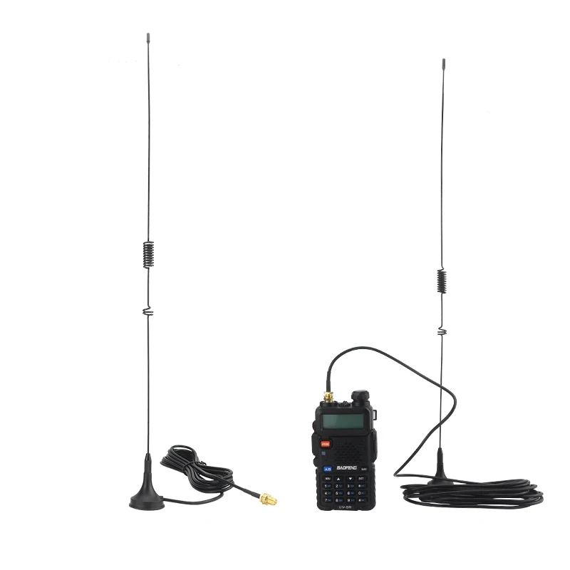 LSENG Vehicle Antenna SMA-Female Magnetic High Frequency Vehicle Antenna for  Kenwood Baofeng UV-5R Two-way Radio Communicator