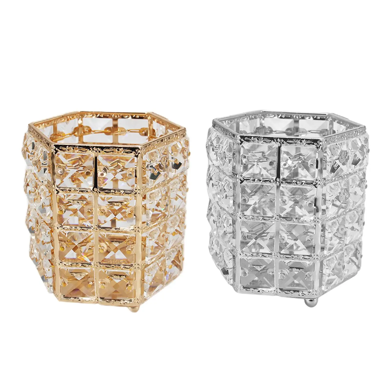 

Crystal Makeup Brush Holder Cosmetics Brushes Storage Box Eyebrow Pencil Holder Display Case for Makeup Brush Jewelry Cosmetic