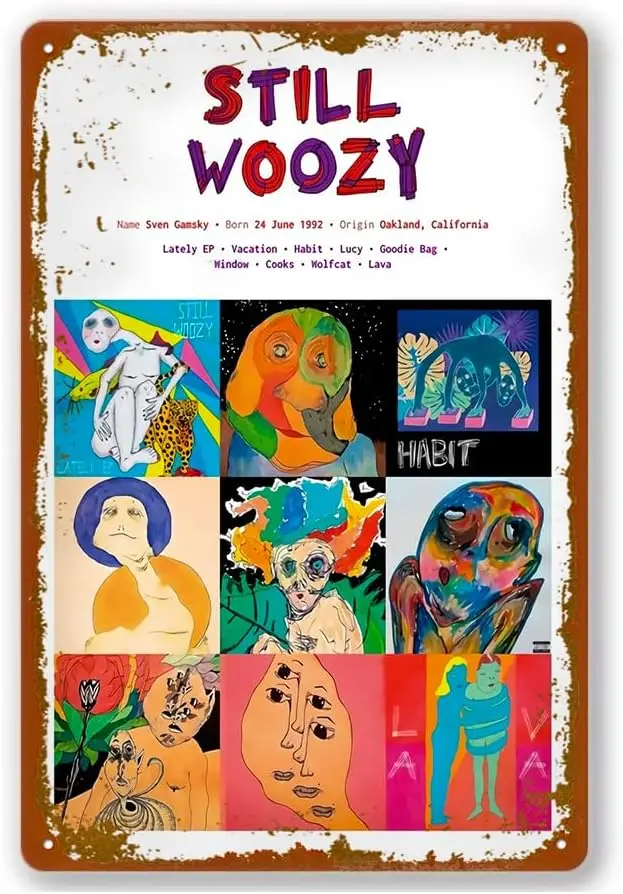 Металлическая табличка-постер Still Woozy, винтажная, для бара, клуба, настенный декор, 8x12 дюймов (art.: 3920da0dd19c5) - 3920da0dd19c5