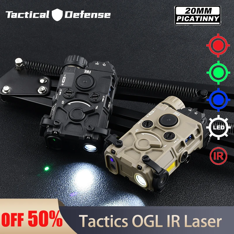 Тактический Eeotec OGL нейлоновый пластик ИК красный зеленый точечный прицел белый