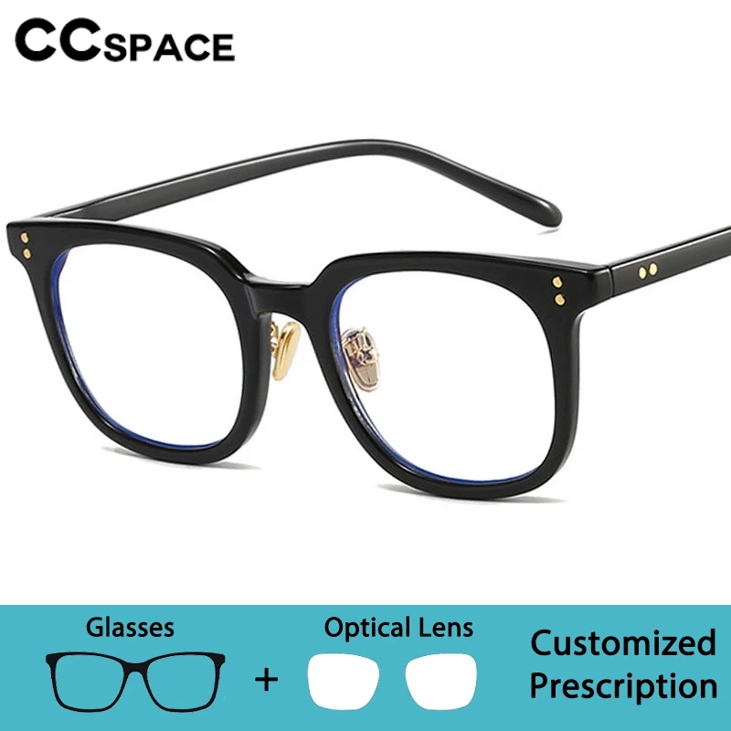 Фото Прогрессивные очки CCspace для мужчин, квадратные, с защитой от синего света, фотохромные, для коррекции миопии и астигматизма. №1