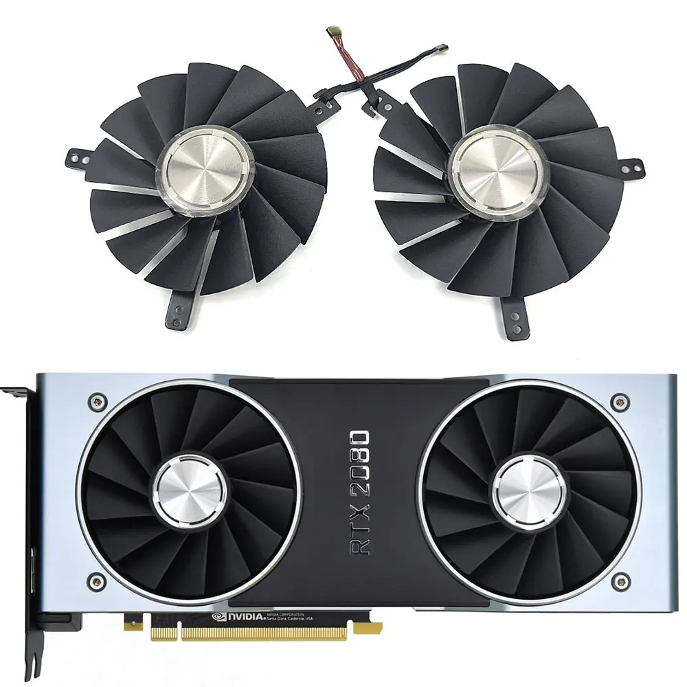 

Original Fan For NVIDIA RTX 2080 2080TI 2080 SUPER Founders Edition Video card cooling fan RTX 2080 Founders Edition GPU Fan，