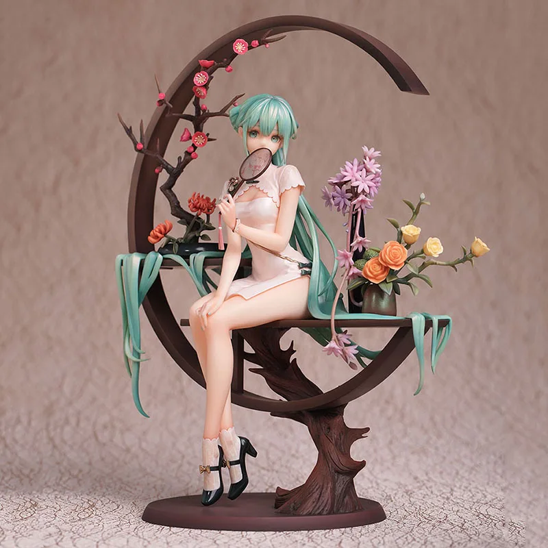 

Original Myethos 1/7 Vocaloid Hatsune Miku Shao Hua Cheongsam Statue 25Cm Genuine Anime Figure Model Toys Collection Gift