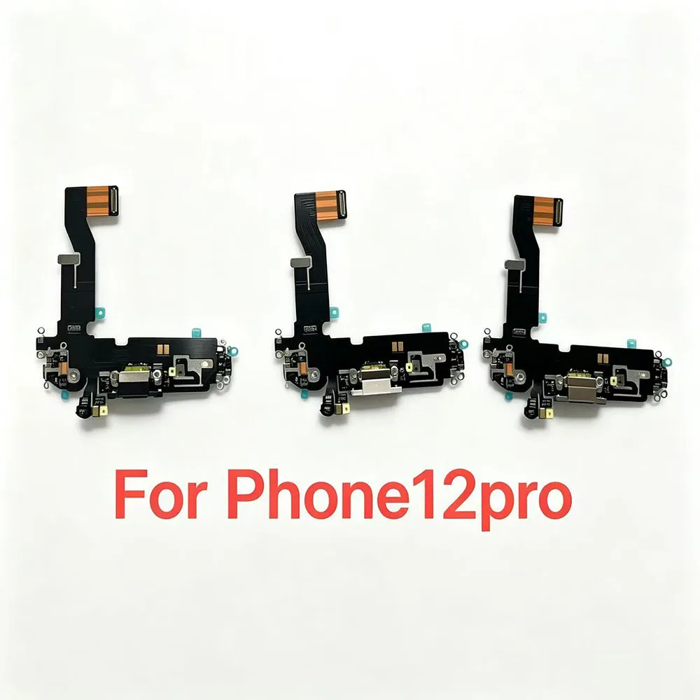 Фото Оригинальный гибкий кабель разъема зарядки для iPhone 12, 12 Pro, 12 Pro Max, 12ProMax, порт USB для зарядки, запасные части для ремонта. №3