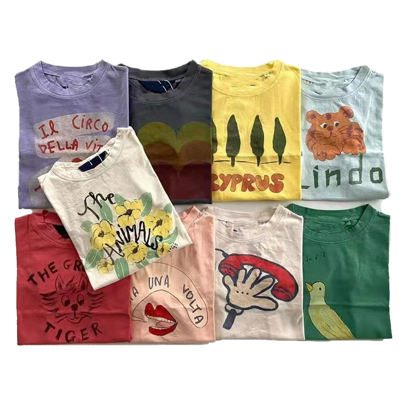 

Inventory Clearance Summer TAO Kids Girls Boys T-Shirts Print Short Sleeve T Shirts Cartoon Cotton Baby Tops Children Clothes