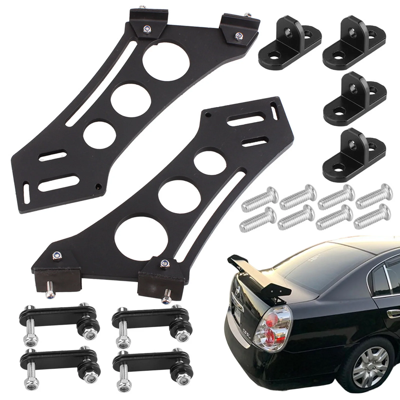 

Car Rear Wing Mounting Bracket Lightweight Aluminum Alloy Rear Wing Mounting Feet Easy To Install Car Modification Supplies
