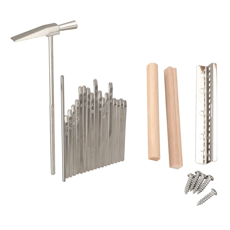 

17 Keys Kalimba Thumb Finger Piano DIY Keys+Bridge+Tuning Hammer Kit Musical Instrument Part Accessories