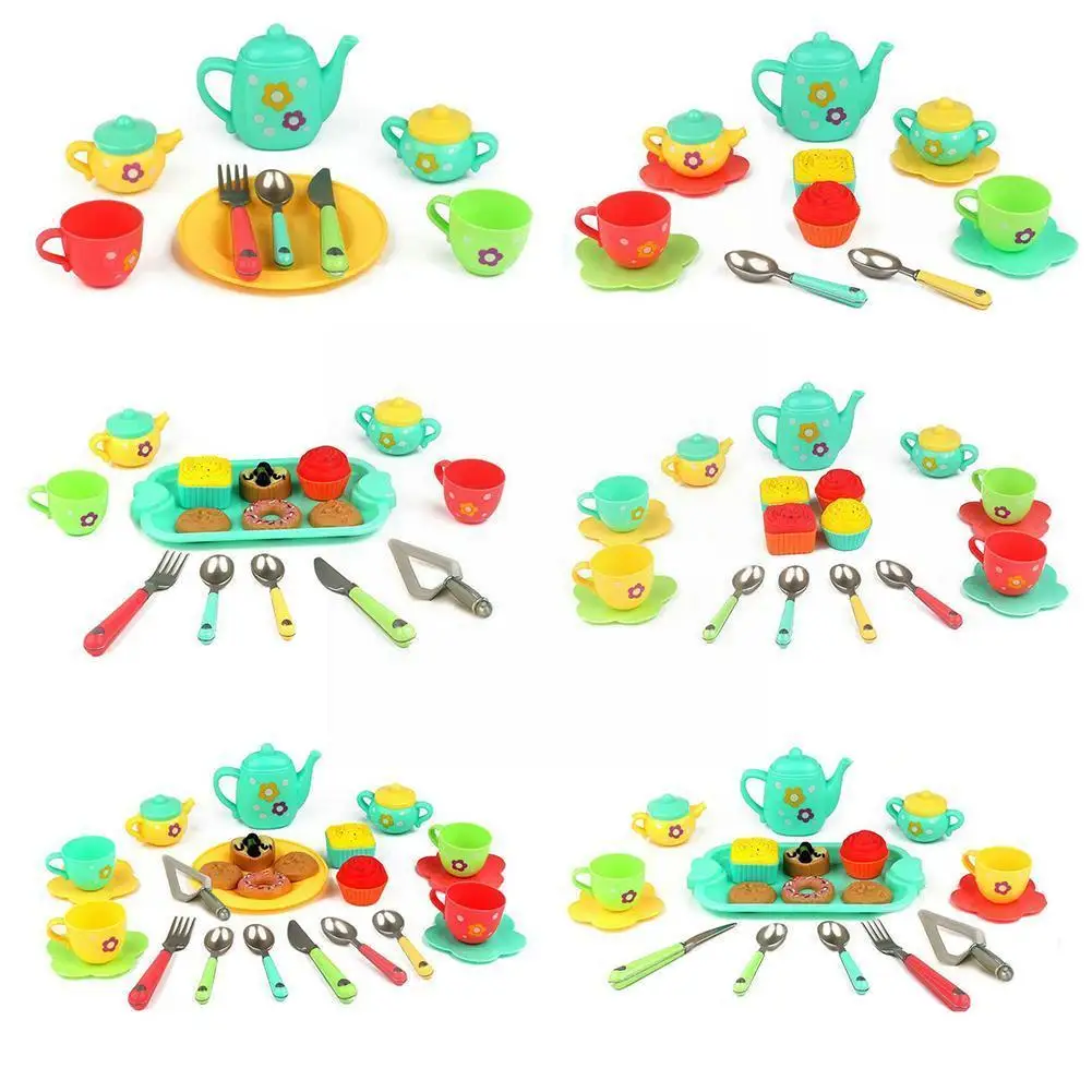 

Simulation Kitchen Set Pretend Toy Children Tea Set Plastic 3-6 Girls Party Years Educational Gift Birthday B1c8
