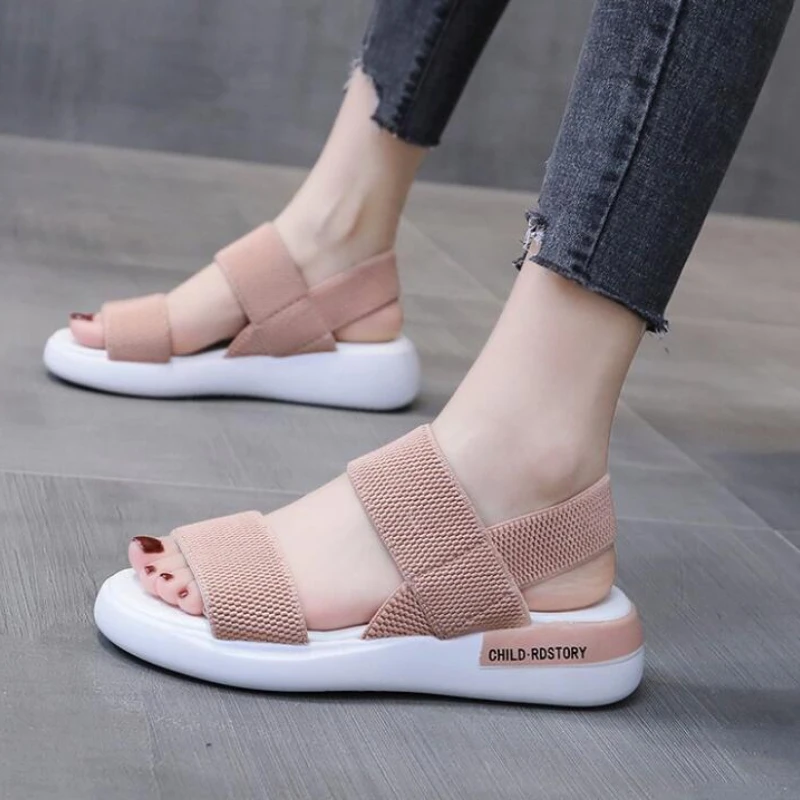 

Women's Sandals 2022 Summer Fashion Platform Romen Sandals Women Closed Toe Flat Sandals Women Outdoor Casual Sport Sandals